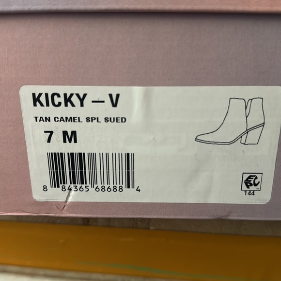 Lisa Vicky Tan Camel Suede Kicky Heeled Side Split Boot - Picture 2 of 3